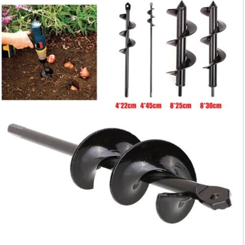 Drillforce Garden Planter Spiral Drill Bit Flower Bulb Hex Shaft Auger Yard Gardening Bedding Planting Post Hole Digger Tools