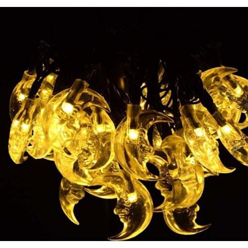 Solar moon light string Solar powered LED starry String Fairy Light moon vine lamp Xmas Christmas Wedding Party Home Decor