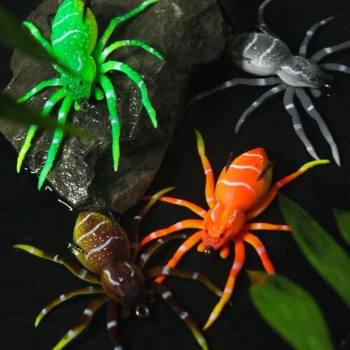 1pc Bionic Spider Fake Bait Fishing Lure Frog Bait Topwater 8cm 7g Artificial Soft Lure Trout Carp Fishing Tackle Treble Hooks