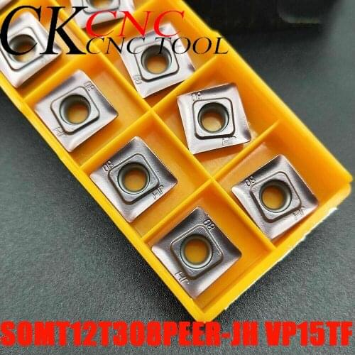 10pcs SOMT12T308PEER-JH VP15TF cnc lathe Carbide insert Indexable SOMT12 turning tools milling cutting blade for machine tools