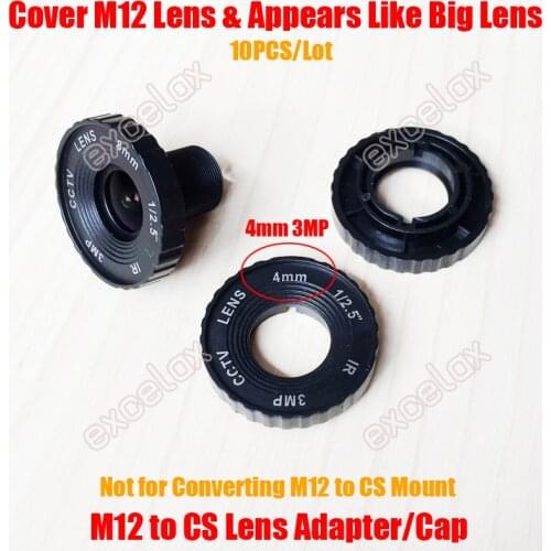 10PCS/Lot M12 to CS Lens Diameter 4mm Adaptor Cap Decoration Cover MTV/CS Mount Adapter Converter Ring for Security CCTV Camera