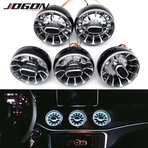 12 Colors AC Condition Air Vent Outlet Turbo Trim Atmosphere Ambient Light Lamp For Mercedes Benz GLA X156 CLA C117 2014-2019