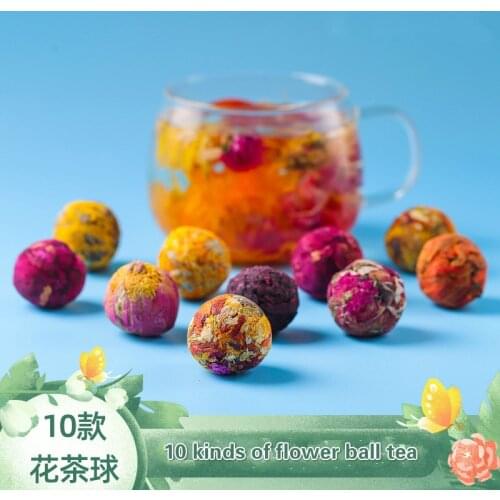 2021 Handmade Flower Tea Gift Set with 10 Kinds of Flower Tea Ball Chinese Tea