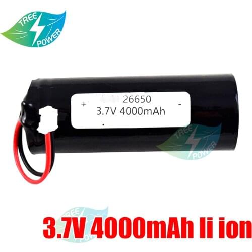 3.7V 4000mAh 26650 Protected Lithium Battery 26650 Rechargeable Li-ion Batteries For Flashlights/E-Cigarettes