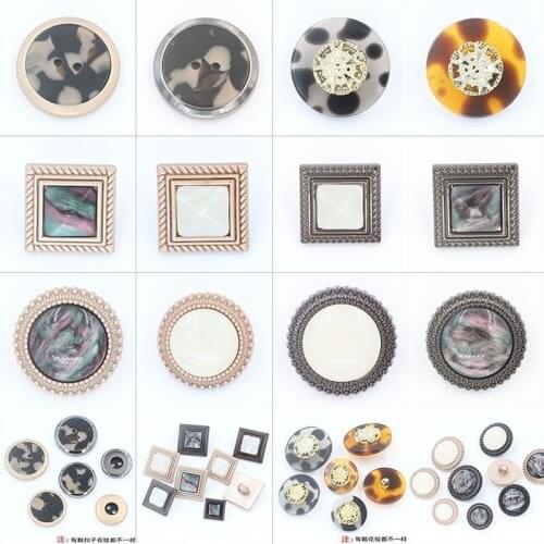 3pcs/bag New Plastic Button DIY Fashion Charm Black Wild Windbreaker Suit Coat Shirt Men and Women Suit Button