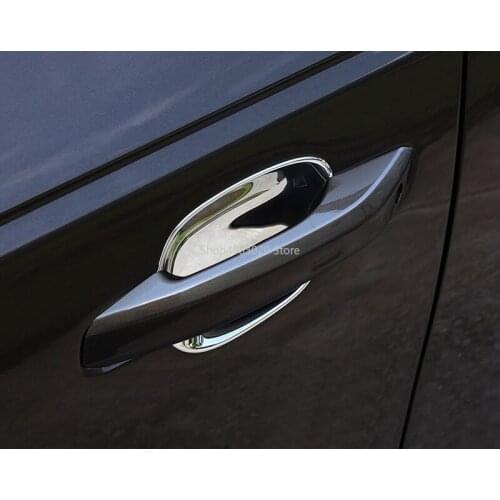 For Audi Q5 2018 2019 ABS Chrome Exterior Car Door Handle bowls Frame Cover Trim 4pcs Auto car styling Accessories