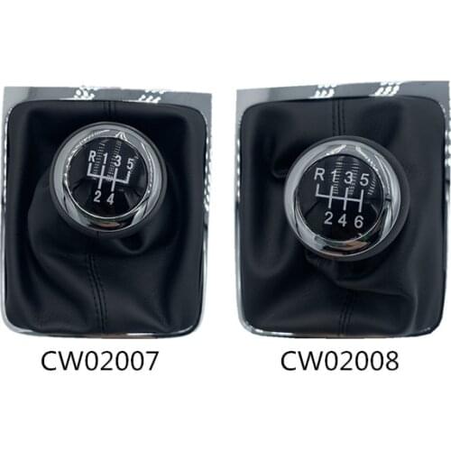 5 6 Speed Gear Head Black Shift Knob Gear Knob Boot Gaiter Frame For VW Passat B6