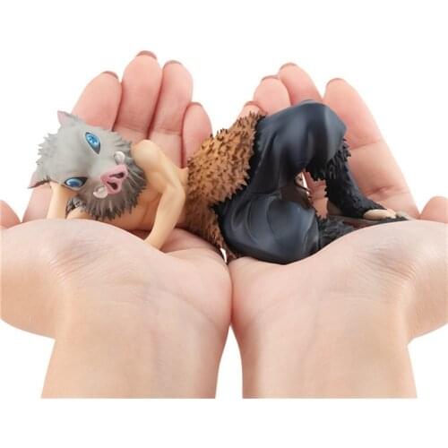 Anime Figure Demon Slayer Kimetsu No Yaiba Hashibira Inosuke Kamado Nezuko Cute Toys for Kids Collectible Model PVC Doll
