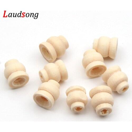 50pcs Natural Wood Beads Diy Necklace Bracelet 8x9mm Pagoda Spacer Loose Wooden Beads For Jewelry Making Accessories