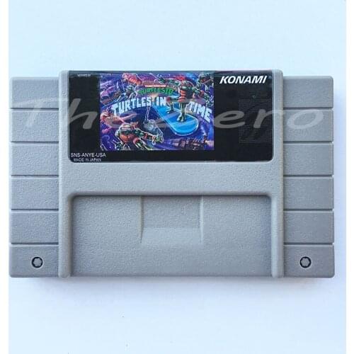 Turtles IV Turtl In Time Video Game USA Version for 16 bit Super Game Card Cartridge Card for 46pin NTSC Game Player