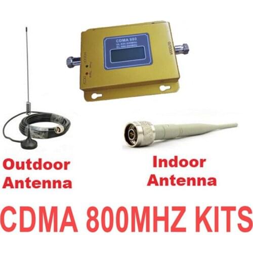 Home use LCD display CDMA 800mhz repeater w/ cable antennas CDMA 850Mhz mobile phone signal booster repeater cdma amplifier