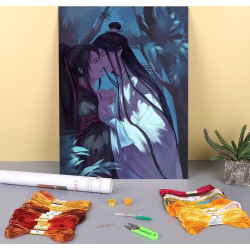 Mo Dao Zu Shi Printed Canvas 11CT Cross-Stitch Embroidery Complete Kit DMC Threads Handiwork Handicraft Knitting Design