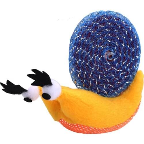 Kapmore 1pc Creative Pet Toy Plush Snail Shape Cat Dog Play Interactive Toy Pet Supplies Cat Dog Favors Dropshipping