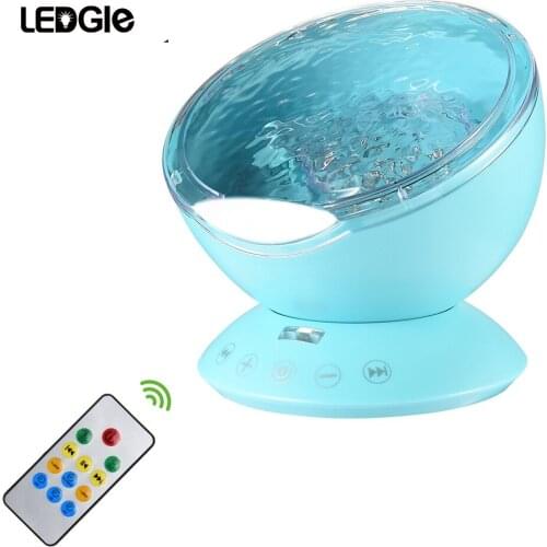 LEDGLE Rainbow Sea Wave Projector Lamp & Speakers Daren Waves Led nightlight MINI Aurora Night light northern light Lap Speaker