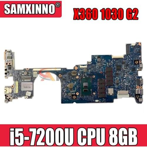 Akemy 917922-601 For HP EliteBook X360 1030 G2 Laptop Motherboard 6050A2848001-MB-A01 13.3 inch i5-7200U CPU 8GB RAM Memory