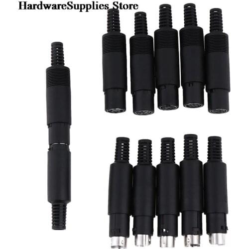 Mini DIN Plug Socket Connector 3/4/5/6/7/8 PIN Chassis Cable Mount Male Female