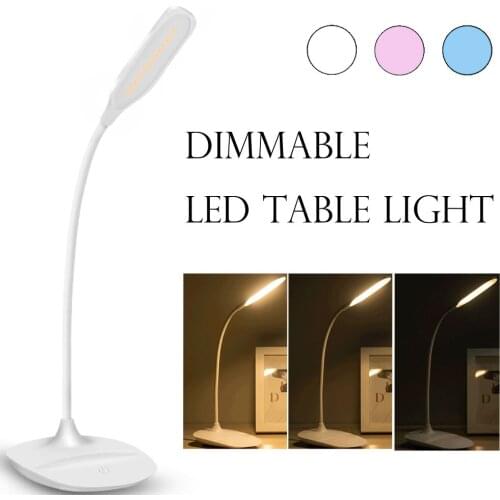 LED Desk Lamp with USB Charging Port, Eye-caring Table Lamp with 3 Brigvehtness Lels, Touch Control, Gooseneck Color Table Lamp