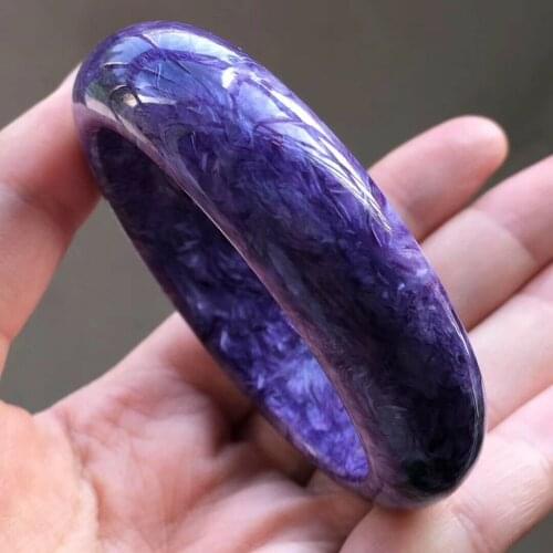 Natural purple purple dragon crystal gemstone bracelet inner diameter 54mm - 58mm