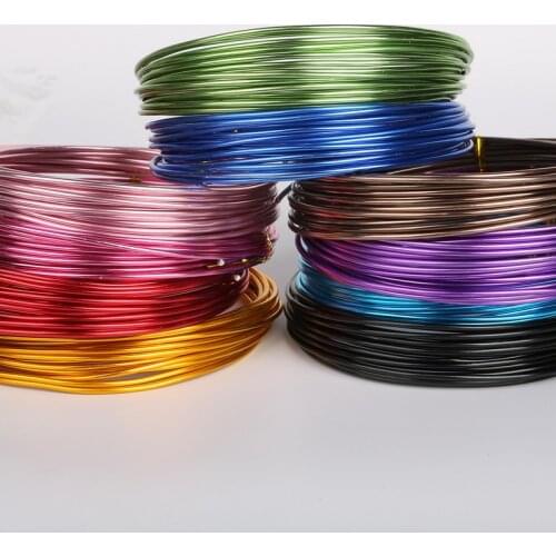 Wholesale Retail 5 Meters / Roll 2mm(12gauge) Round Aluminium Carft Floristry Wire For DIY Handmade Kids Toys Accessories