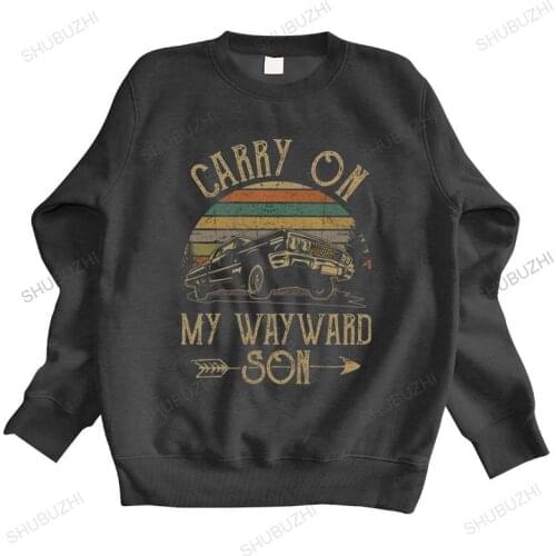 Autumn winter hoodie Vintage Supernatural hoodies for Men Carry On My Wayward Son hoody unisex brand shubuzhi sweatshirt