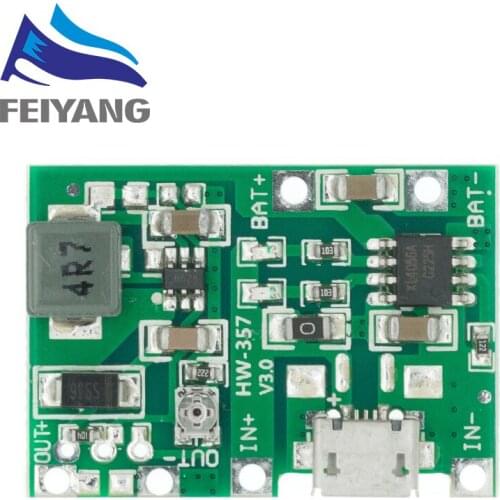 10PCS Lithium Li-ion 18650 3.7V 4.2V Battery Charger Board DC-DC Step Up Boost Module TP4056 DIY Kit Parts For arduino