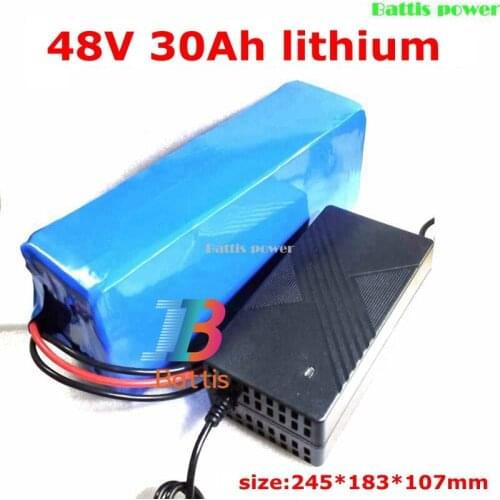 Customize 48v 30Ah Lithium ion battery pack with BMS for 2500w 3000w electric bike motorcycle skateboard scooter +5A Charger
