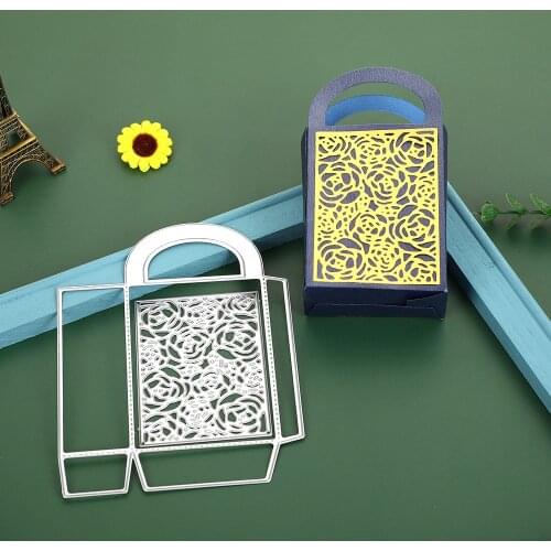 Gift Box Die Cut Handbag Metal Cutting Dies DIY Scrapbooking Album Paper Cards Decorative Crafts Embossing Template Planner Dies