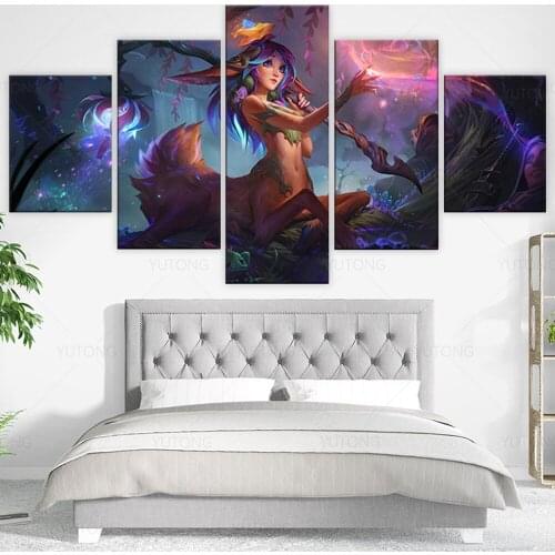LOL Lillia Video game poster League of Legends game painting canvas art wall picture game room and home decorations boy gifts