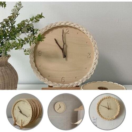 European Style Practical Creative Braid Frame Wall Clock Round Round Clock Ornamental for Living Room
