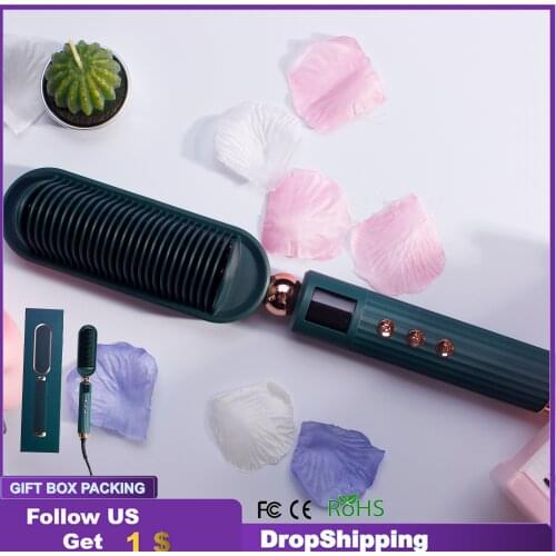 Home Use Professional Ceramic Flat Iron Hair Straightener Brush