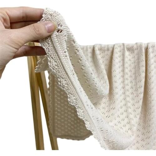 Q9QB Baby Knitted Cotton Blanket Newborn Receiving Swaddle Wrap Bath Towel Infant Sleepsack Bedding Stroller Cover
