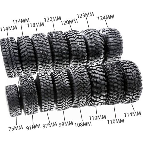 1.9inch Rocks Tyres Tire Rubber Wheel Tire for 1:10 RC Rock Crawler TRX4 Bronco D90 D110 Axial scx10 90046 RC4WD CC01 TF2