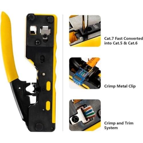 Cable Stripper Pliers Network-Tool Crimper Rg45 Tongs-Clip Pressing-Clamp Lan