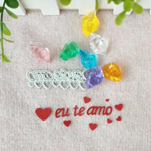 New Portuguese word I love you craft die metal cutting die scrapbook stamp carving paper card stamping DIY die