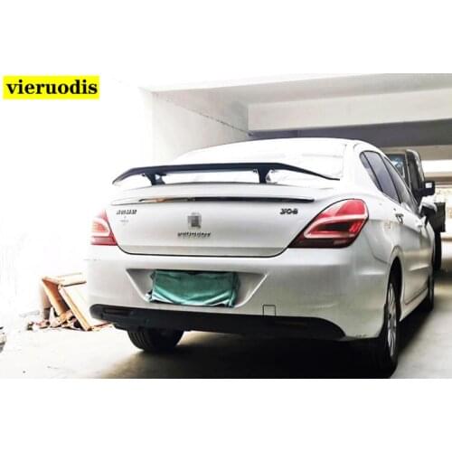 For Peugeot 508 Spoiler 2011-2019 Peugeot 407 508 spoiler TF High Quality ABS Material Car Rear Wing Primer Color Rear Spoiler