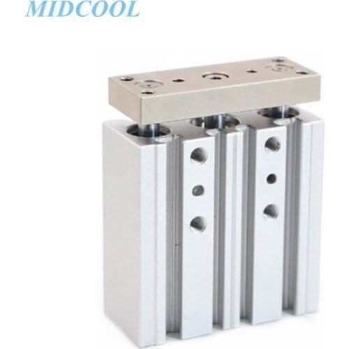 Air Cylinder TC TCL Series 25mm Bore TCL25 Tri-rod Cylinder Pneumatic Cylinder Linear Bearing With Magnet Double Acting Type