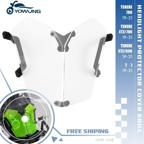 Motorcycle For Yamaha Tenere 700/XTZ 700 XTZ690 T7 2019-2021Headlight Protector Grille Guard Cover Protection Grill Accessories