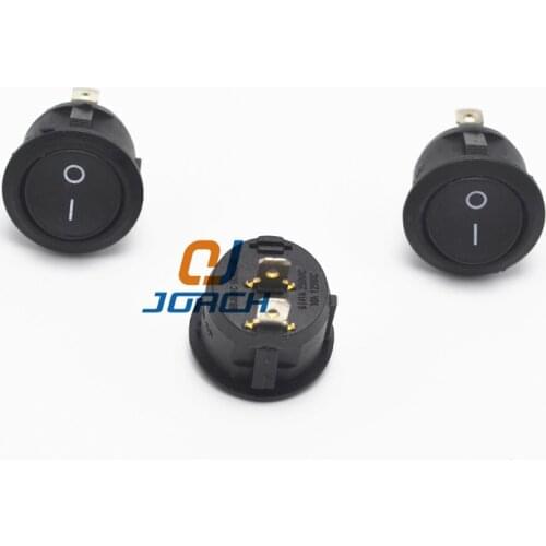 10 pcs 2 Pin ON-OFF Rocker Switch Small Round Miniature Electrical Boat Rocker Switches
