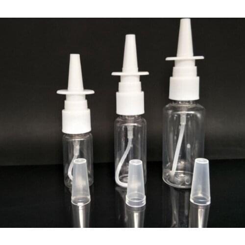 10Pcs Empty Plastic Nose Spray Bottle Nasal Pump Refillable Spray Bottles For Medical Packaging Portable Bottles 10ml 20ml 30ml