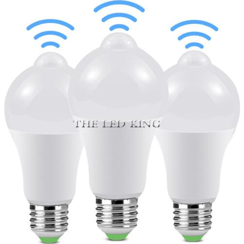 12W 15W 18W 20W PIR Motion Sensor LED Cabinet light Bulbs E27 220V Dusk Dawn Night light Stair Pathway Corridor Emergency lamps