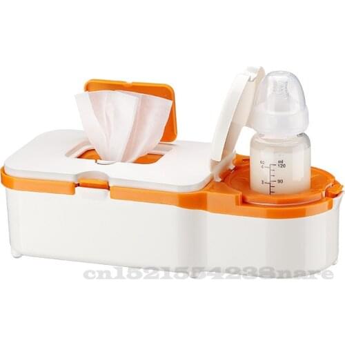 2 In 1 Wet Towel Dispenser Baby Bottle Warmers for Car Home Multifunctional Portable Incubator Thermostat Tissue Paper Case