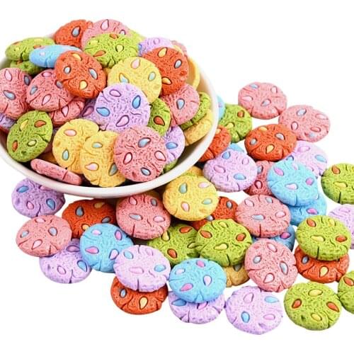 20-100Pcs Mixed Resin Biscuit Flatback Scrapbook DIY CraftS Phone Shell Patch Hiar Accessories Embellishments Cookies Food Toys