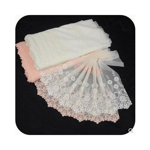 3Yards/pack Fabric Lace Pink White Lace Trim DIY Craft Materials Clothing Accessories Lace Embroidery