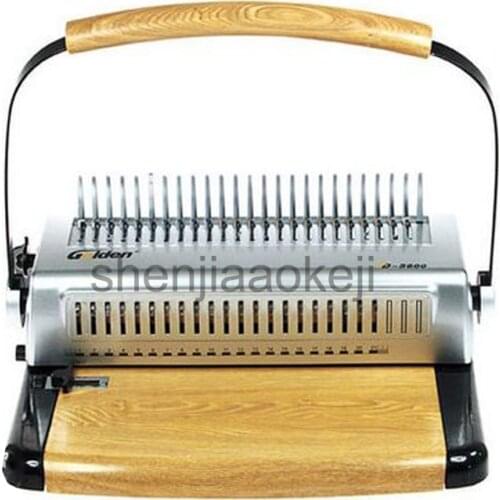 A4Paper GD-5600 manual bookbinding machine rubber ring binding machine comb binder 500sheet binding 25sheets punch