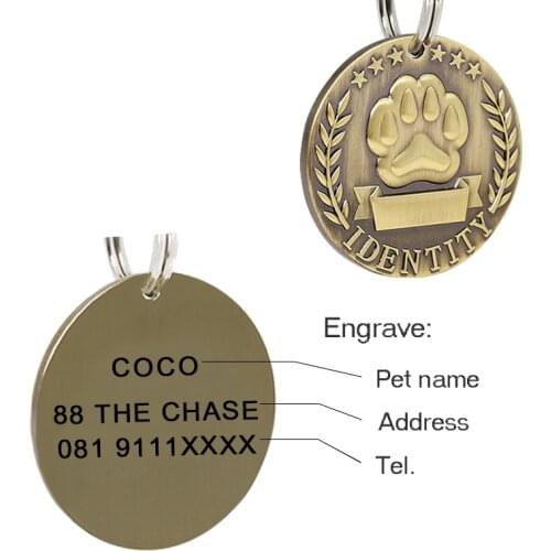 Personalized Address Tags for Dogs Id Tags Dog Tag Engraved Custom Dog Tag Dog Collar for Cats Dog Name Tag Pet Id Tag Collars