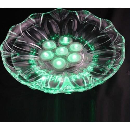 Free shipping 10pcs/lot TEA LIGHT SUBMERSIBLE WATERPROOF LED DECOR FLORAL LIGHTS FOR WEDDING/holidays/Christmas/Valentine