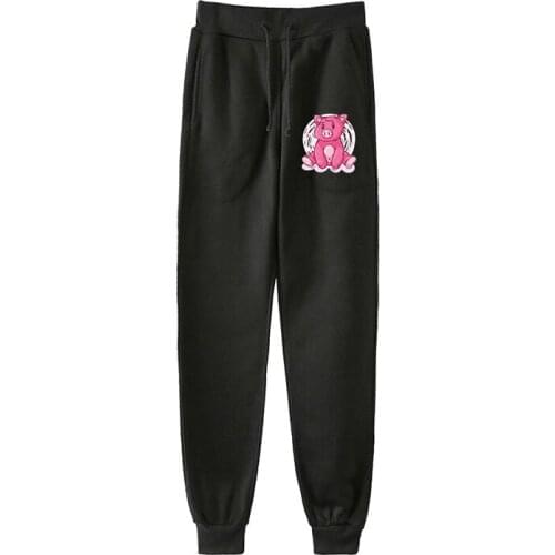 Fashion Print Cartoon Pink Pig Kawaii Harem Pants Black White Men Women Casual Hip Hop Long Loose Unisex Pant Trouser Sportswear