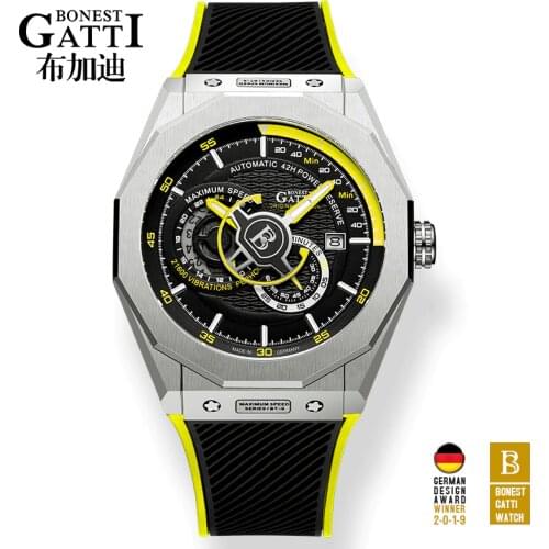 GATTI Luxury Men Mechanical Wristwatches Waterproof High Quality Automatic Watch Mens Calendar Date Watches For Men мужские часы