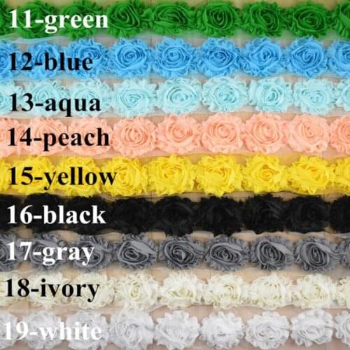1yard 6.5cm wide chiffon burrs rose flower head Artificial flowers DIY wreath decoration wedding party fake flowers
