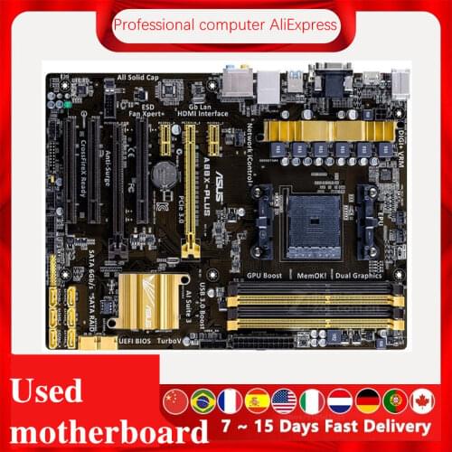 For ASUS A88X-PLUS Motherboard Socket FM2 FM2+ DDR3 For AMD A88XM A88 Original Desktop Mainboard SATA III Used Mainboard